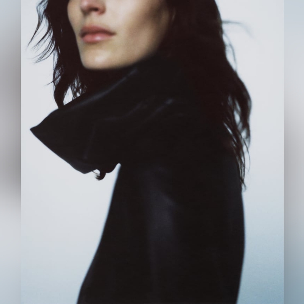 ZARA ZW LIMITED EDITION FAUX LEATHER MINI DRESS - Picture 4 of 7